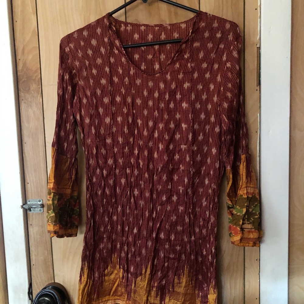 Colorful long sleeve dress